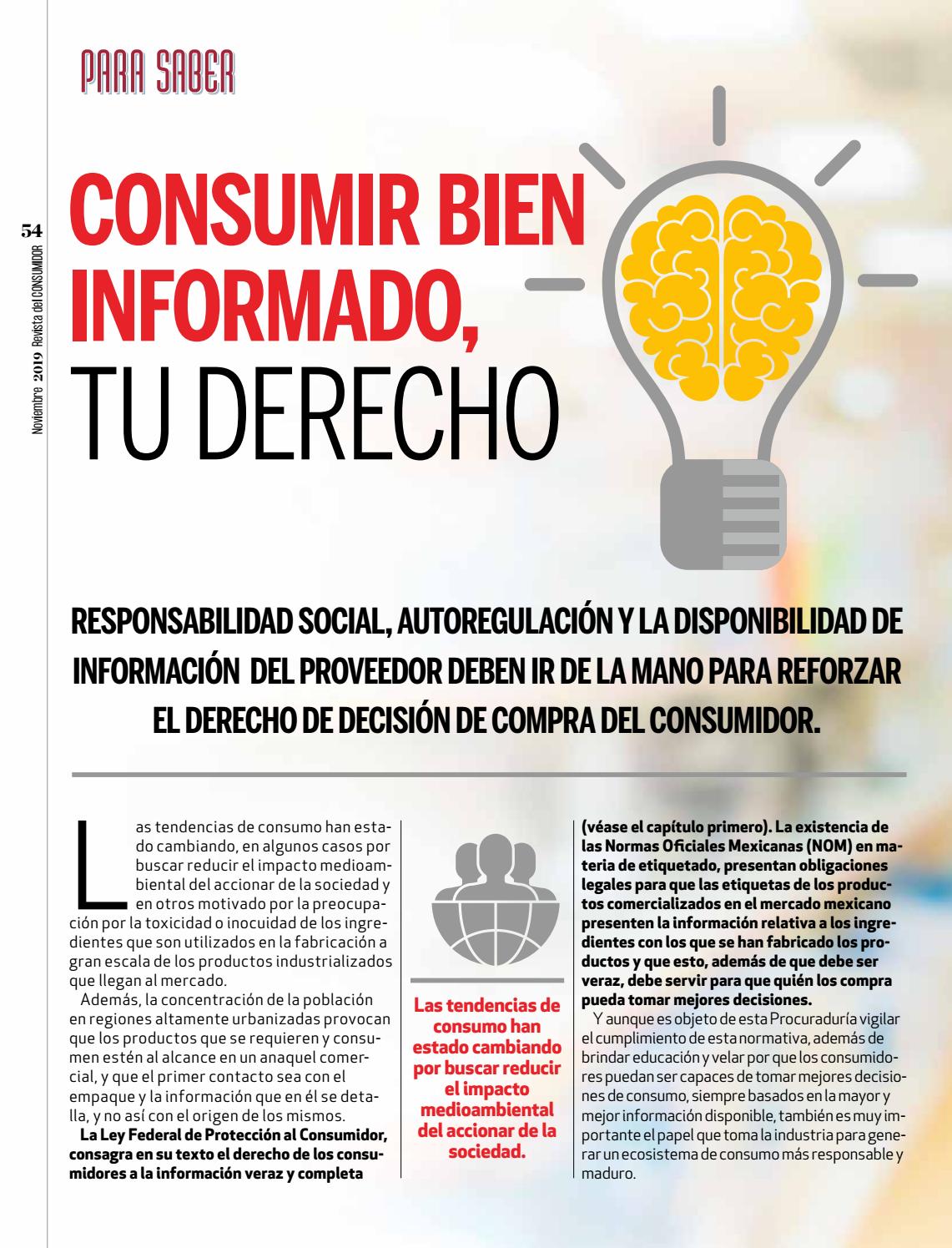 Revista del Consumidor Noviembre 2019 by PROFECO Issuu