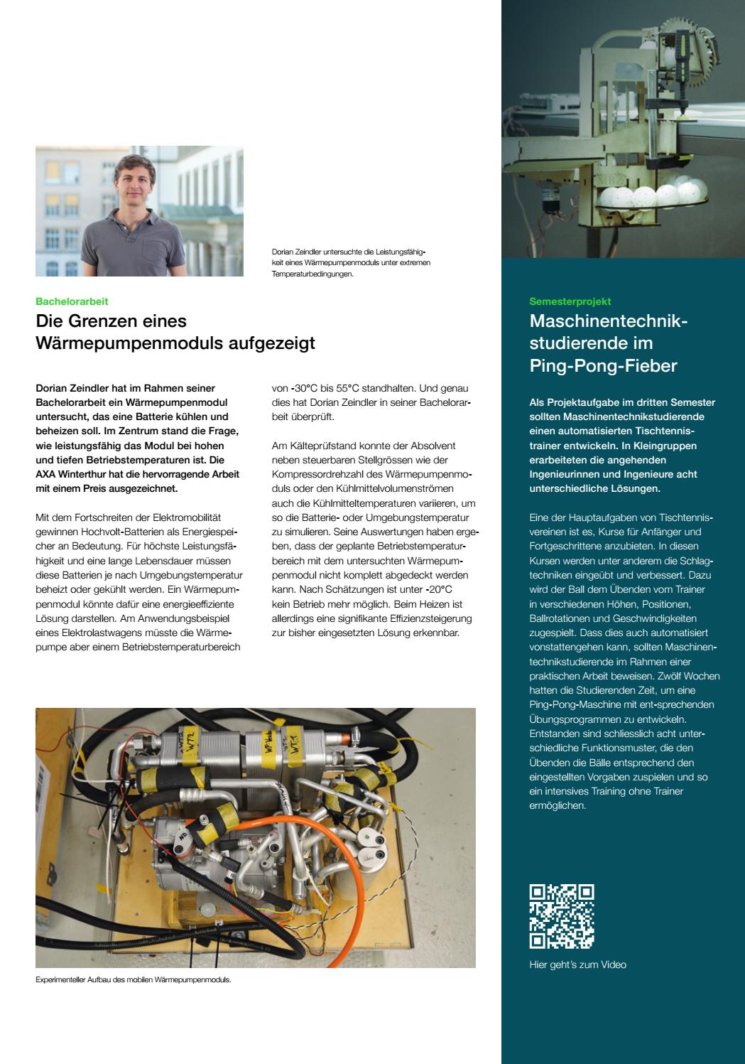 Bachelorstudiengang Maschinentechnik Zhaw School Of Engineering By