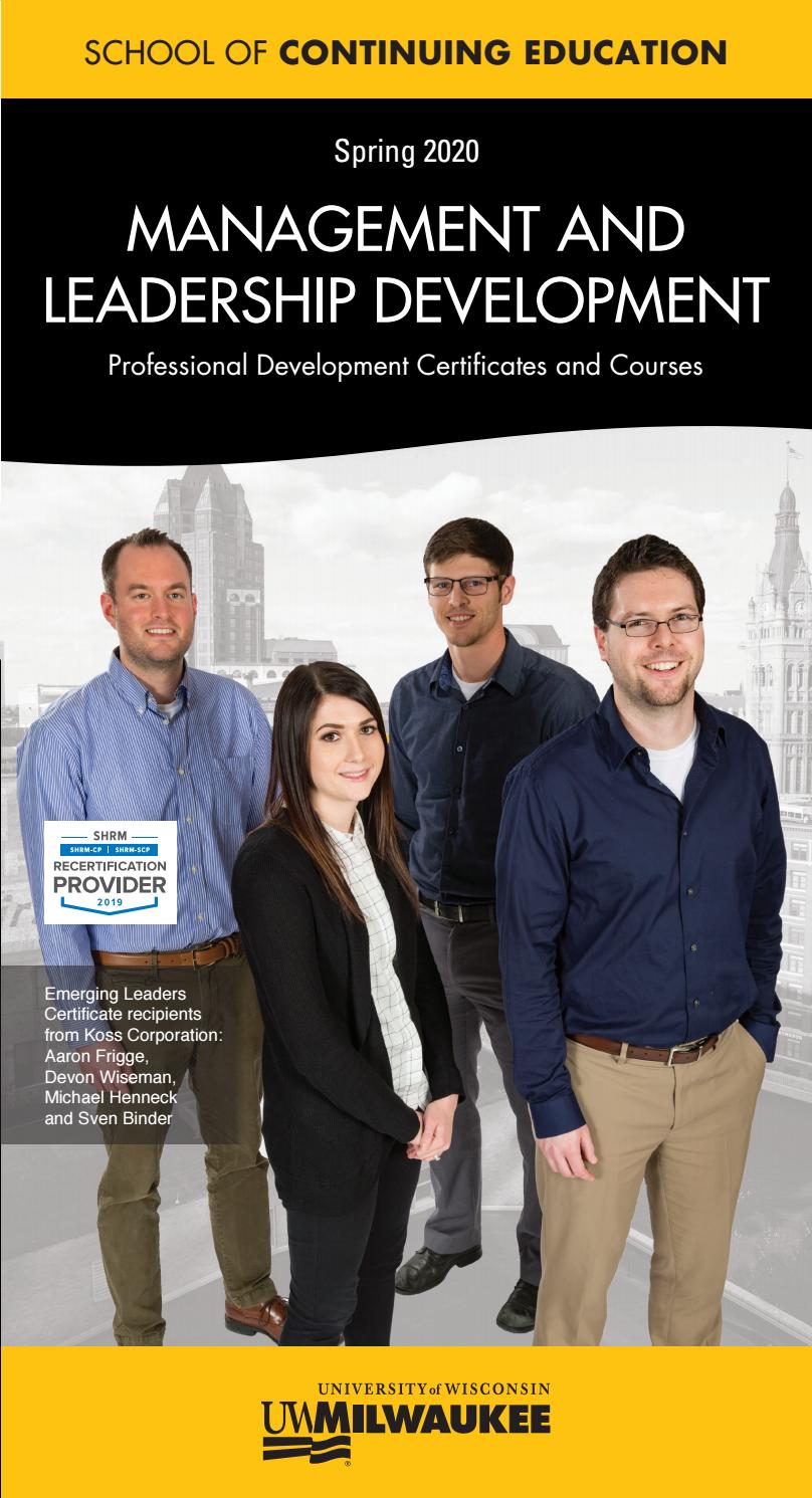 Management and Leadership Development Brochure by University of ...