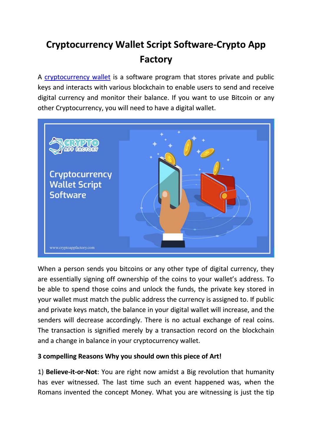 cryptocurrency wallet script