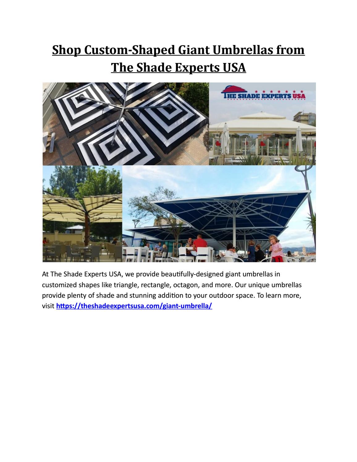 Shop CustomShaped Giant Umbrellas from The Shade Experts USA by The