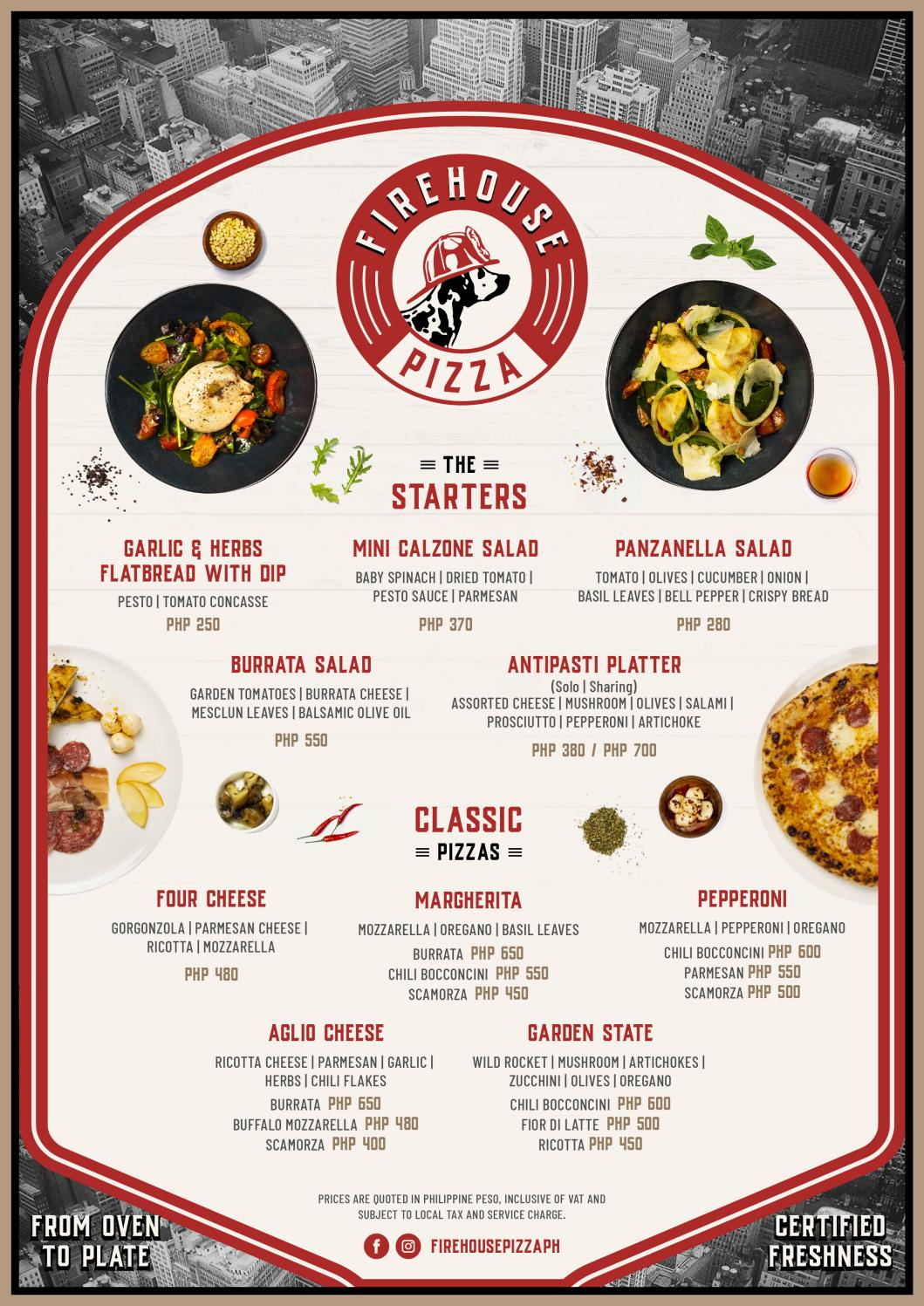Firehouse Pizza Menu by Crimson Hotel Filinvest City, Manila Issuu