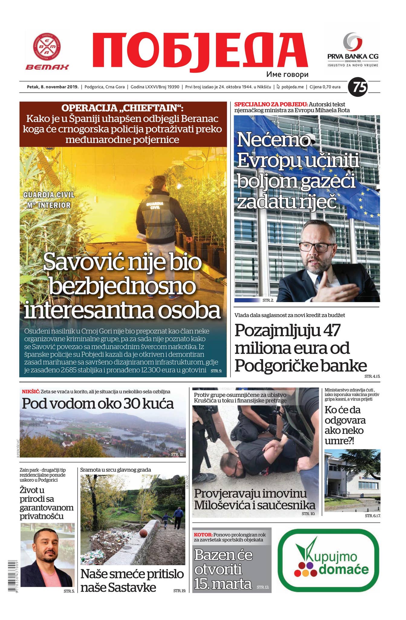 Pobjeda Novine Dnevni list Pobjeda 08.11.2019. by Pobjeda - Issuu