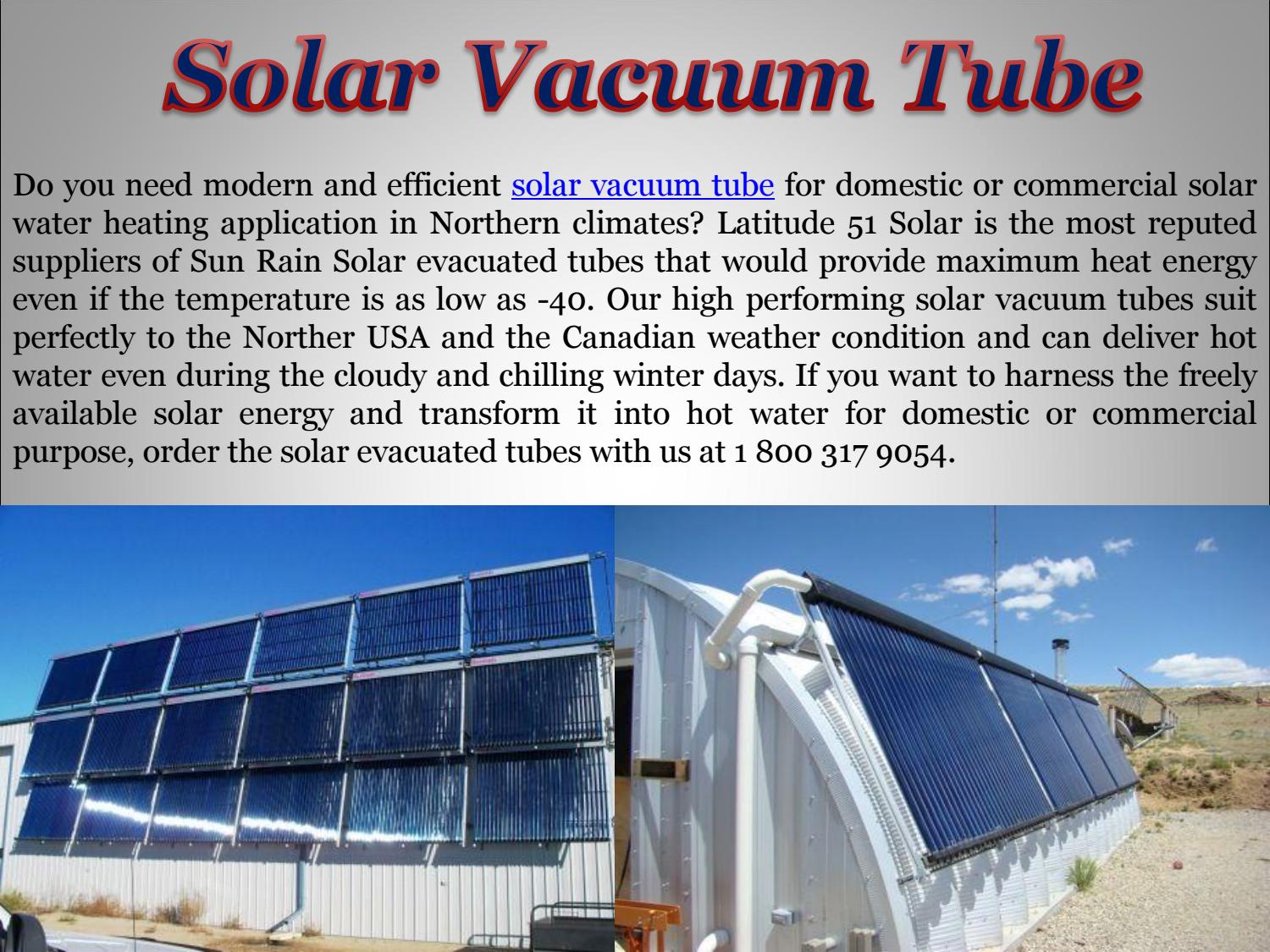 Solar Vacuum Tube For Sale by latitude51solar - Issuu