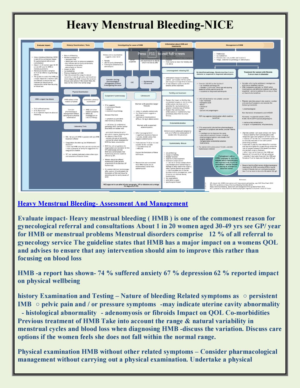 Heavy Menstrual Bleeding Assessment And Management By Eglogics Softech Heavy Menstrual Bleeding Assessment And Management By Eglogics Softech