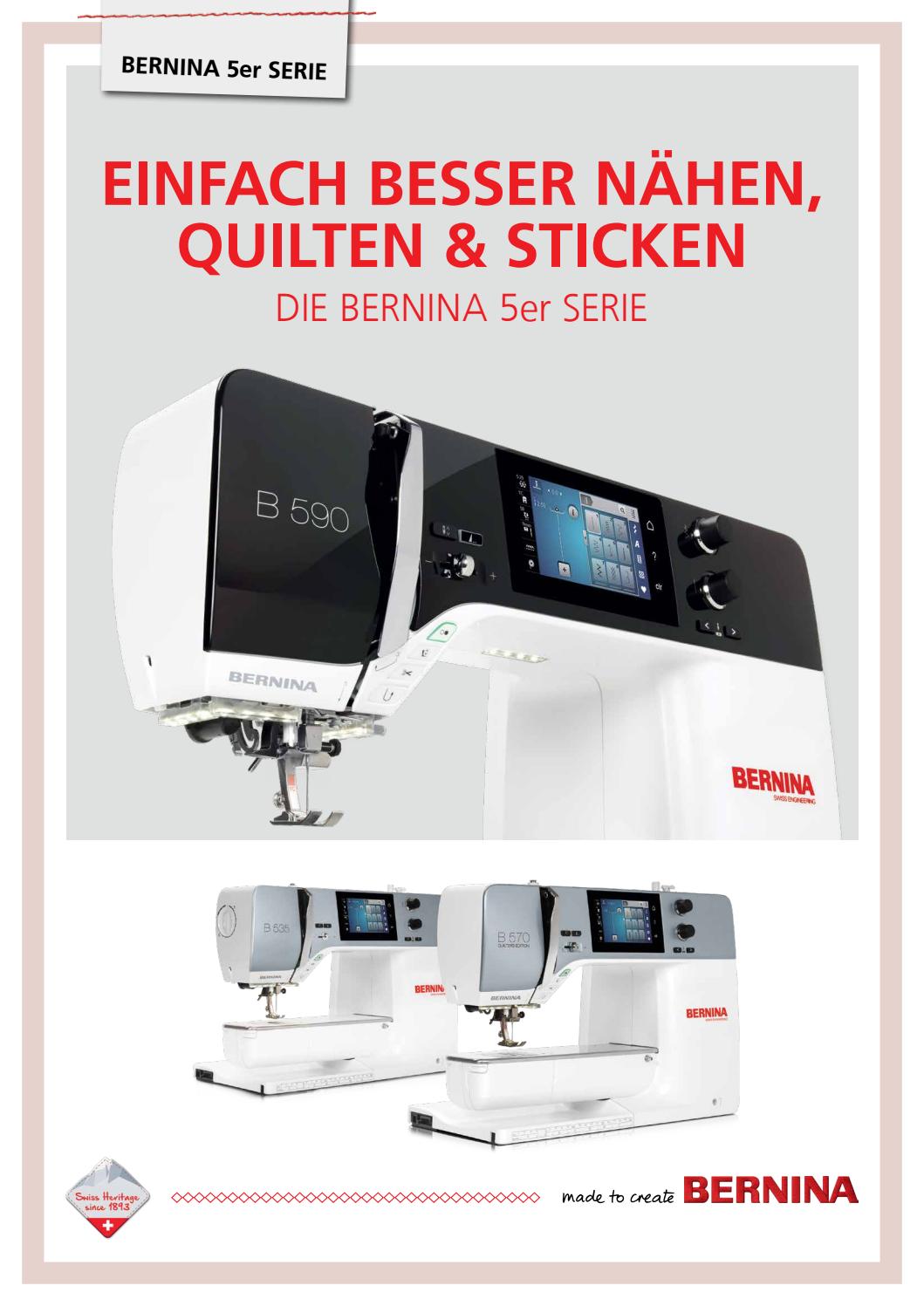 BERNINA 590, 570 QE, 535 & 500 Broschüre Deutsch by Bernina