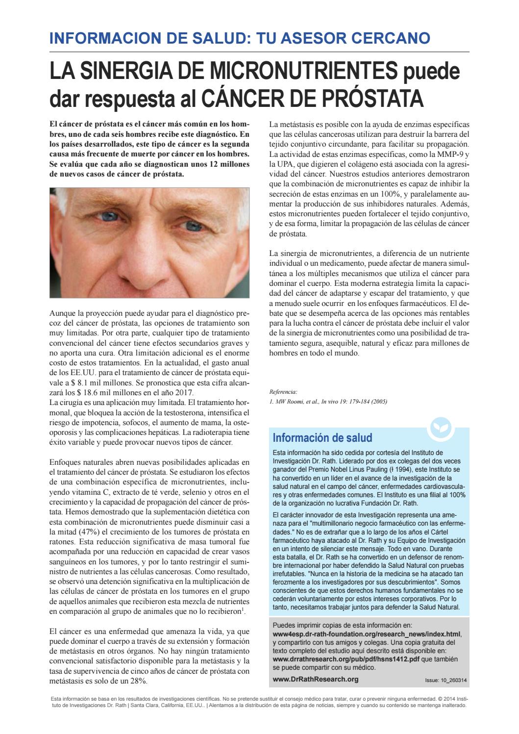 Tasas de supervivencia para el tratamiento del cáncer de próstata Tasas de supervivencia para el tratamiento del cáncer de próstata