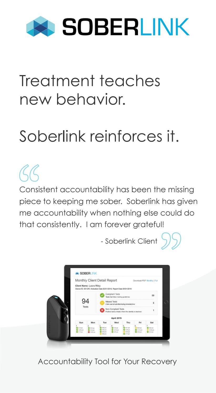 Treatment teaches new behavior. Soberlink reinforces it. by Soberlink