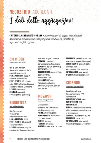 Focus Bio Bank Supermercati Specializzati 18 Biologico By Bio Bank Issuu