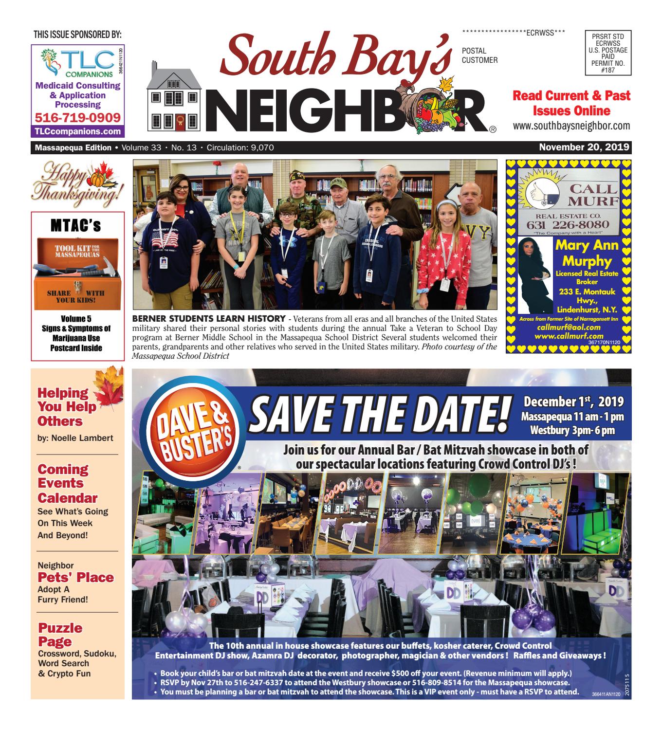 November 20 2019 Massapequa By South Bay S Neighbor Newspapers