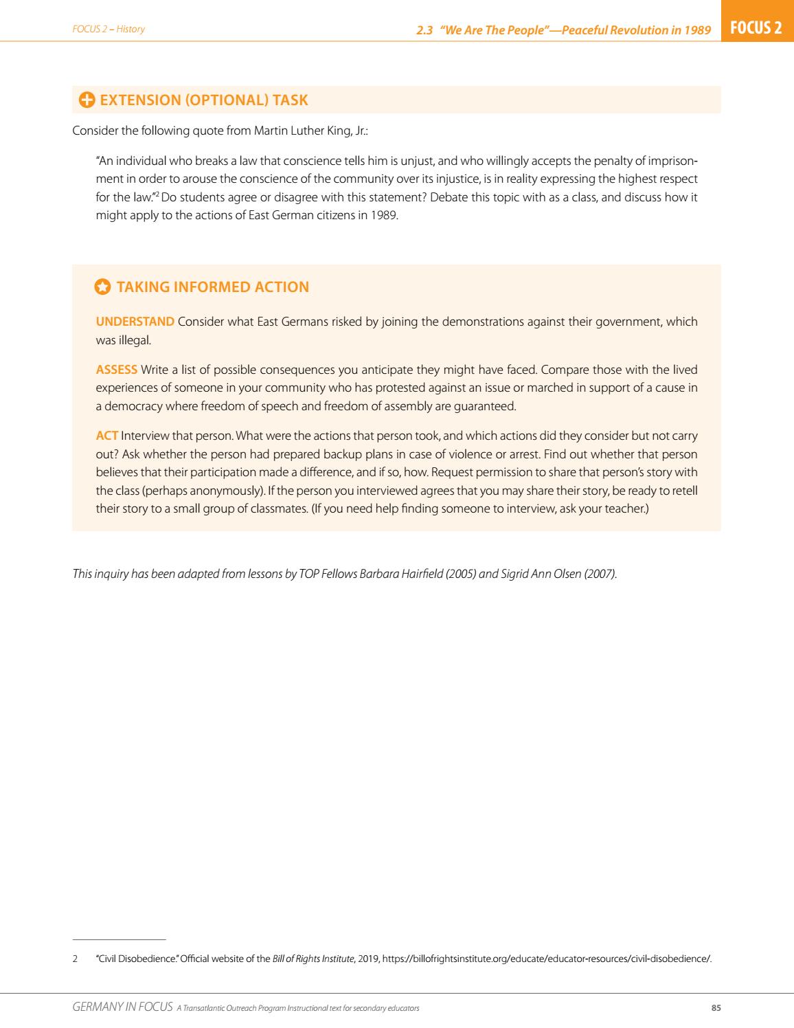Germany In Focus Inquiry Edition By Transatlantic Outreach Program Issuu