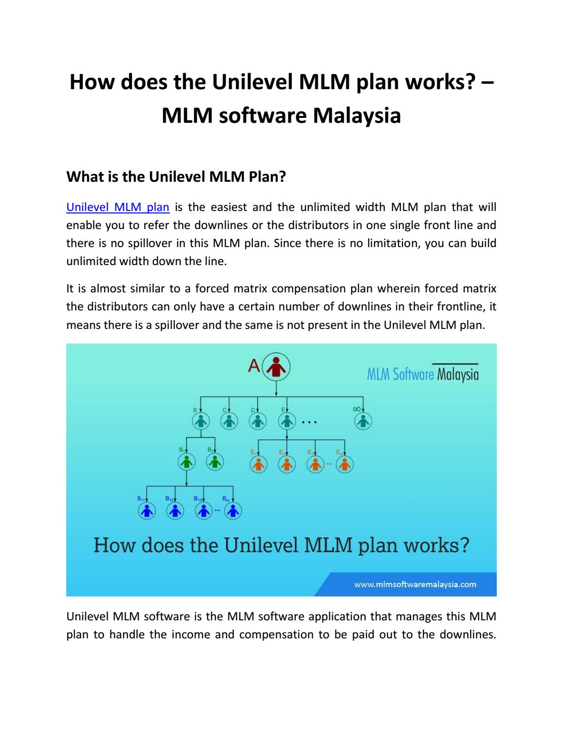 how-does-the-unilevel-mlm-plan-works-mlm-software-malaysia-by