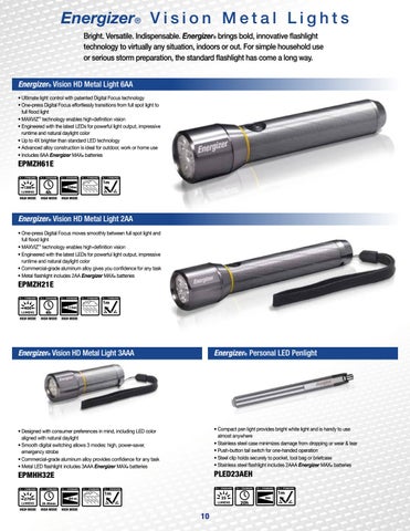 Ram Tool Construction Supply Co. Energizer 专业 Power and 灯饰目录 第 10 页