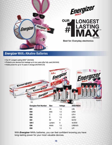 Ram Tool Construction Supply Co. Energizer 专业 Power and 灯饰目录 第 15 页