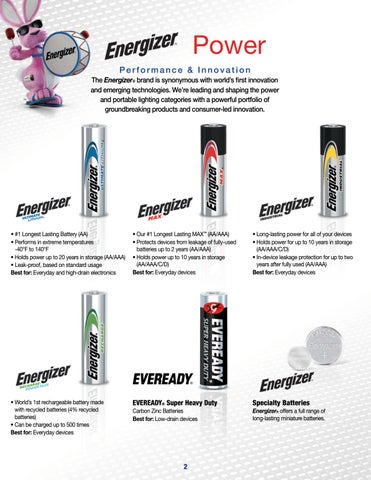 Ram Tool Construction Supply Co. Energizer 专业 Power and 灯饰目录 第 2 页