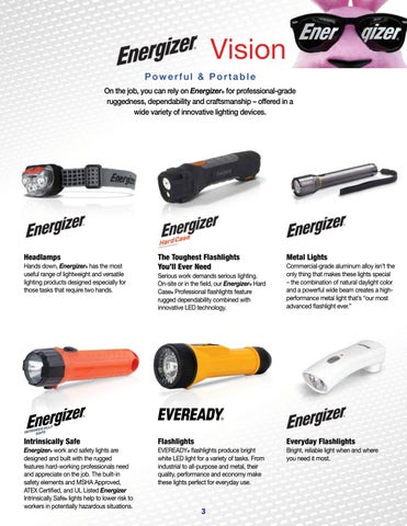Ram Tool Construction Supply Co. Energizer 专业 Power and 灯饰目录 第 3 页