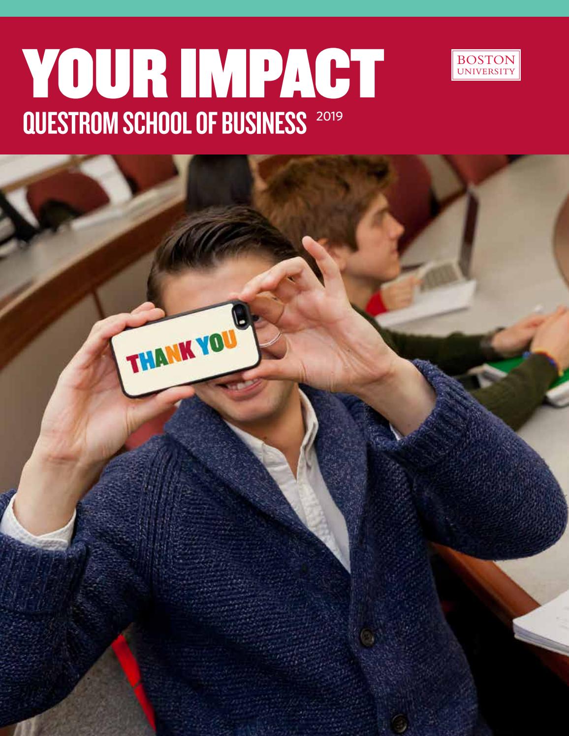 Boston University Questrom Impact Report 2019 by Boston University