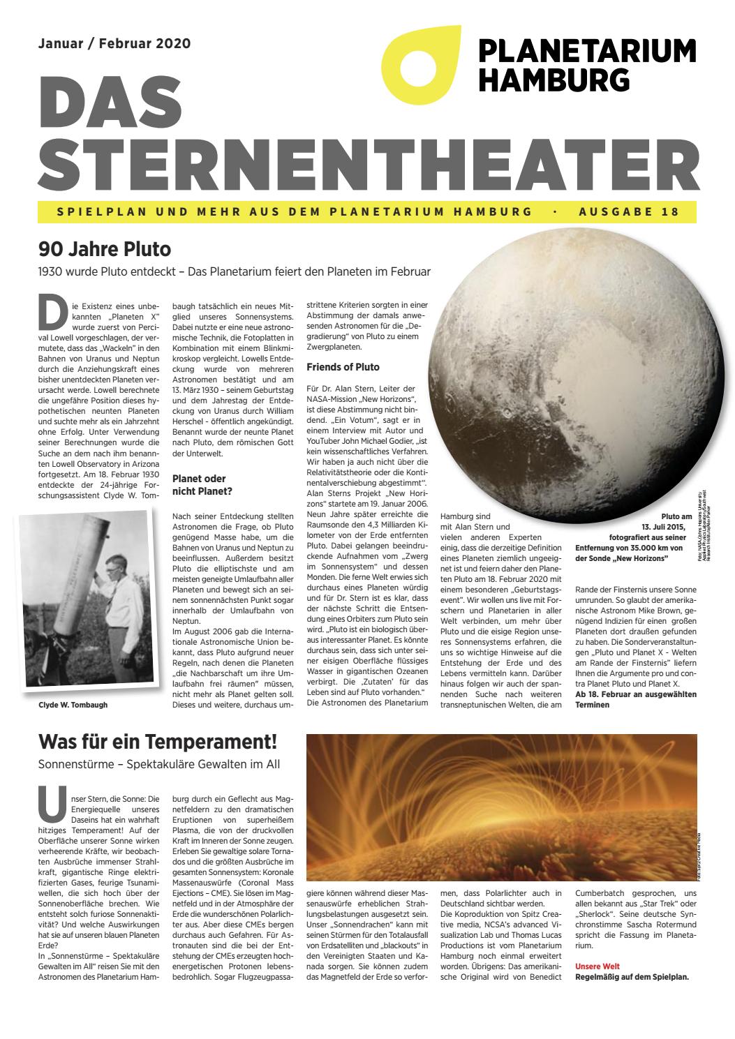 Programm Planetarium Hh Januar Februar 2020 By Planetarium