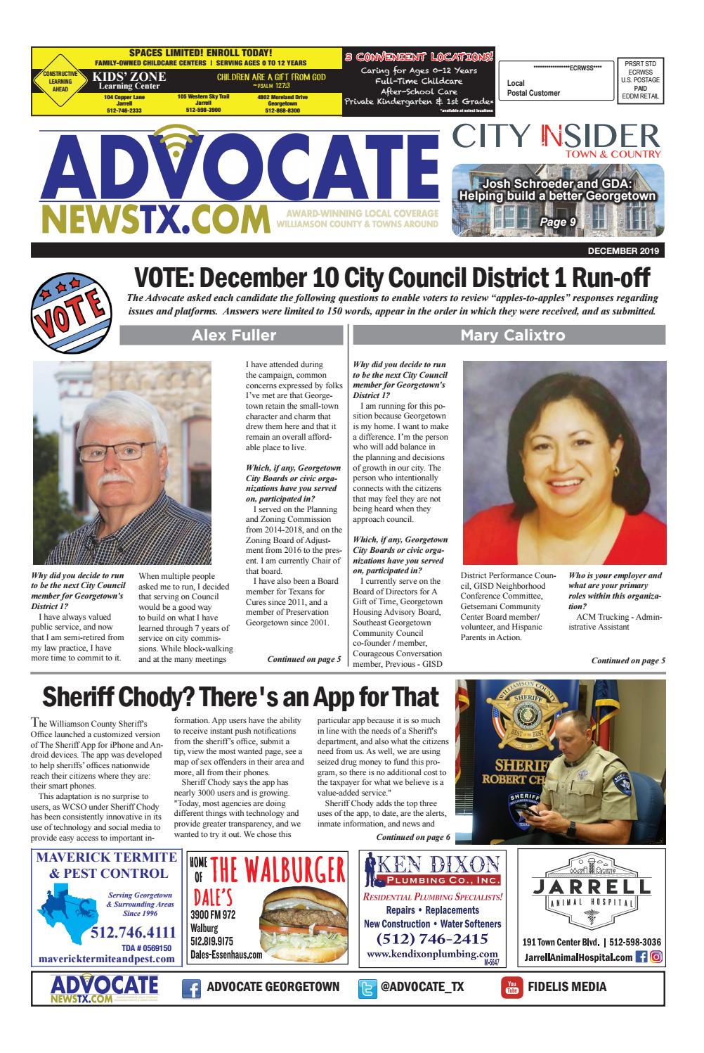 Advocate News • City Insider Town & Country December 2019 by Fidelis