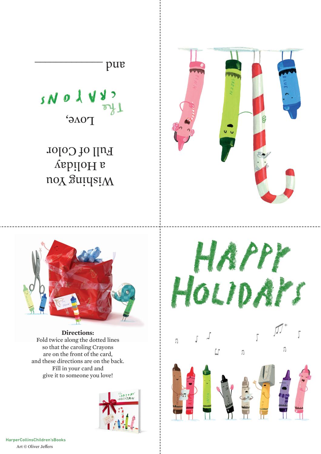 The Crayons' Christmas festive activity sheets by
