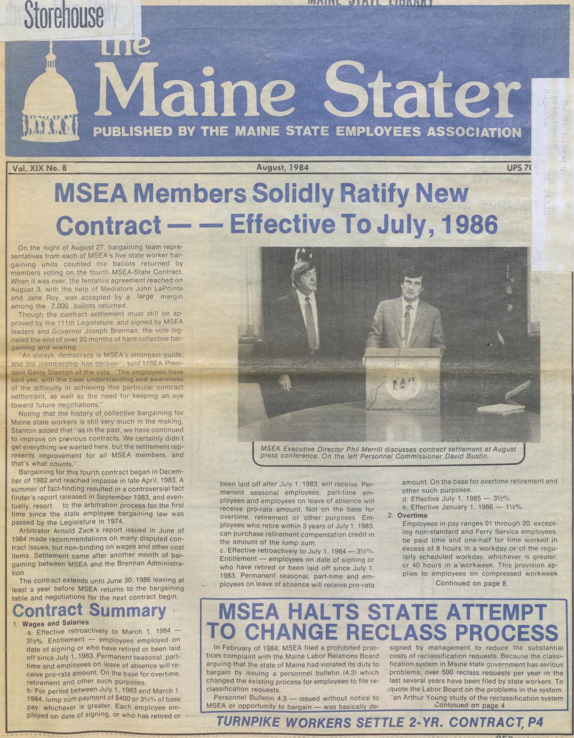 Maine Stater August 1984 by Maine State Library Issuu