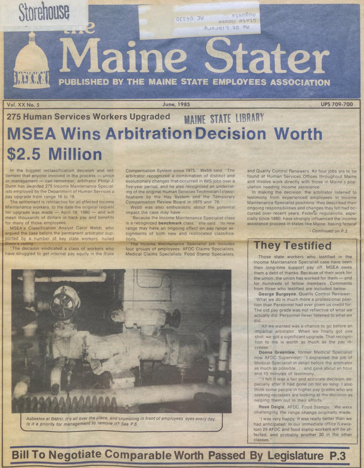 Maine Stater June 1985 by Maine State Library Issuu