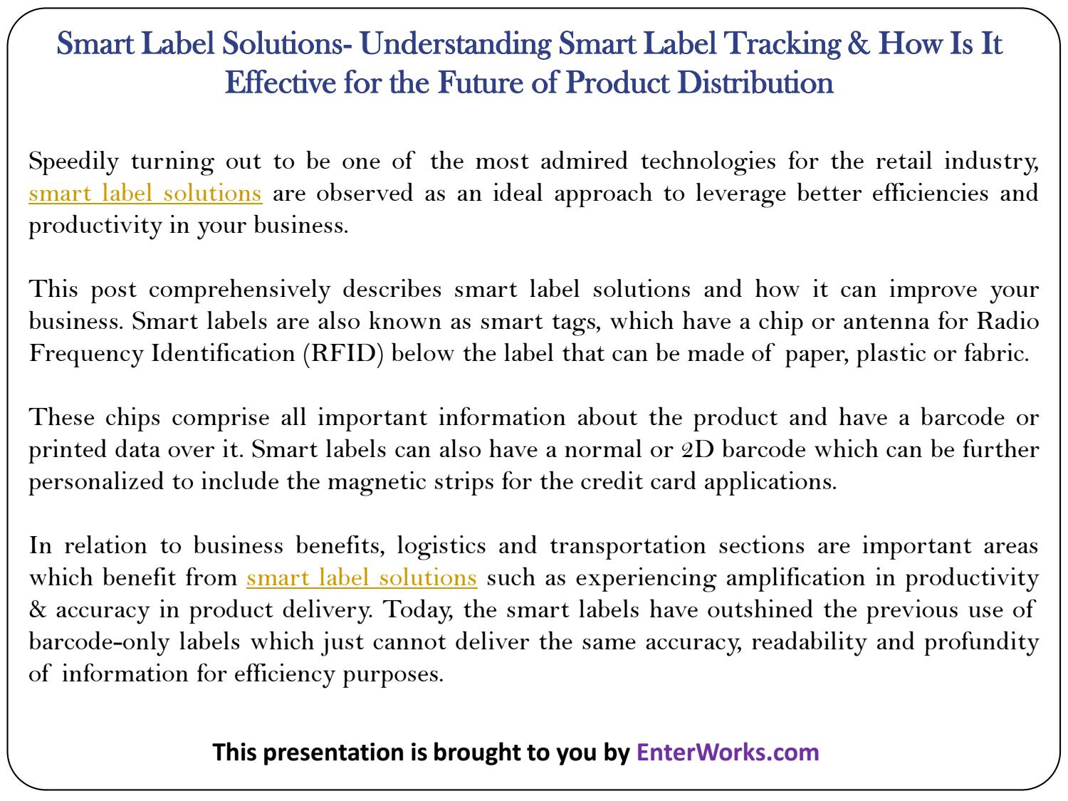 Understanding Smart Label Tracking & How Is It Effective for the Future ...