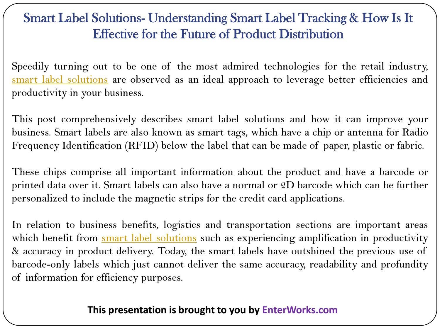 Understanding Smart Label Tracking & How Is It Effective for the Future ...