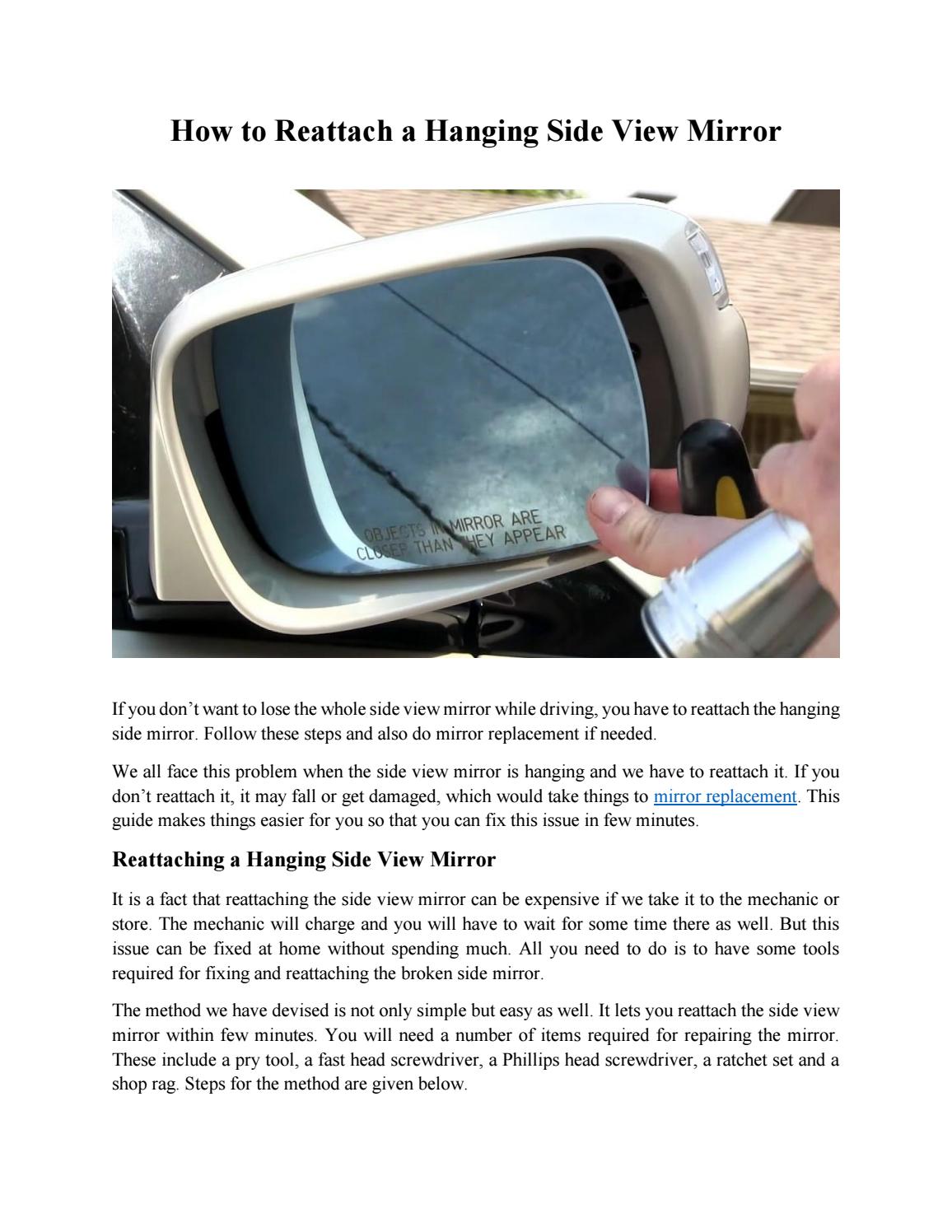 How to Reattach a Hanging Side View Mirror by PartsCargo Issuu