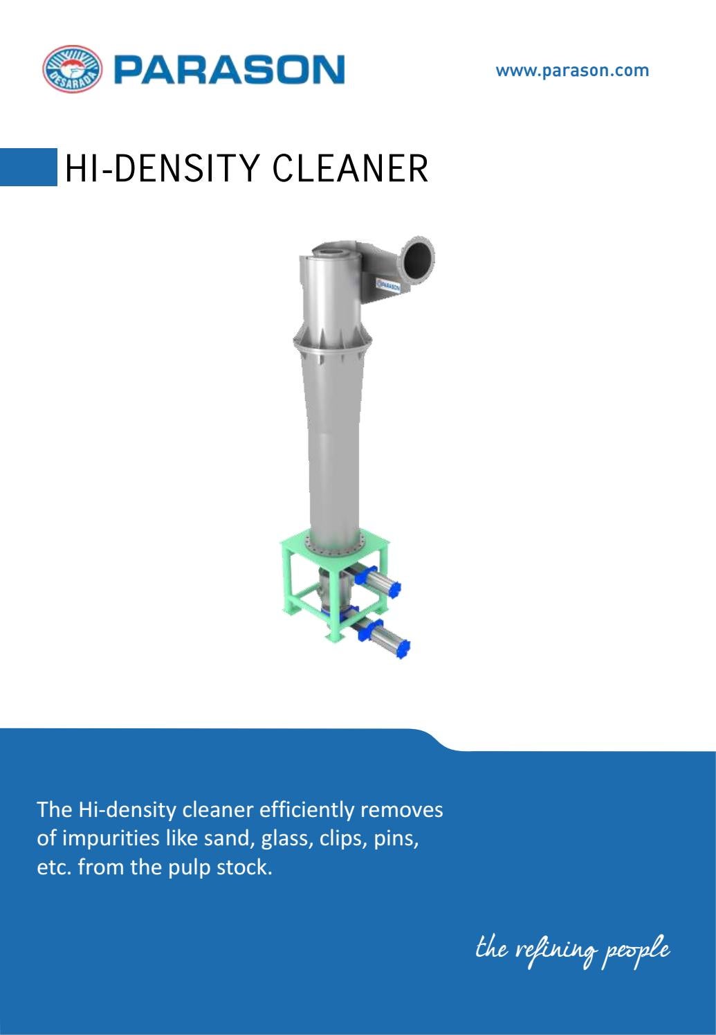 Get High Density Cleaner For Pulp Machine by Parason Machinery Issuu