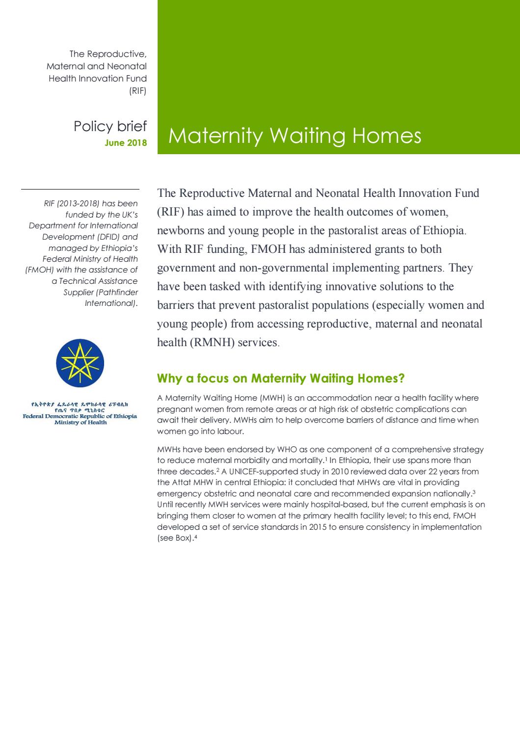 Maternity Waiting Homes by Global Health Mott MacDonald Issuu