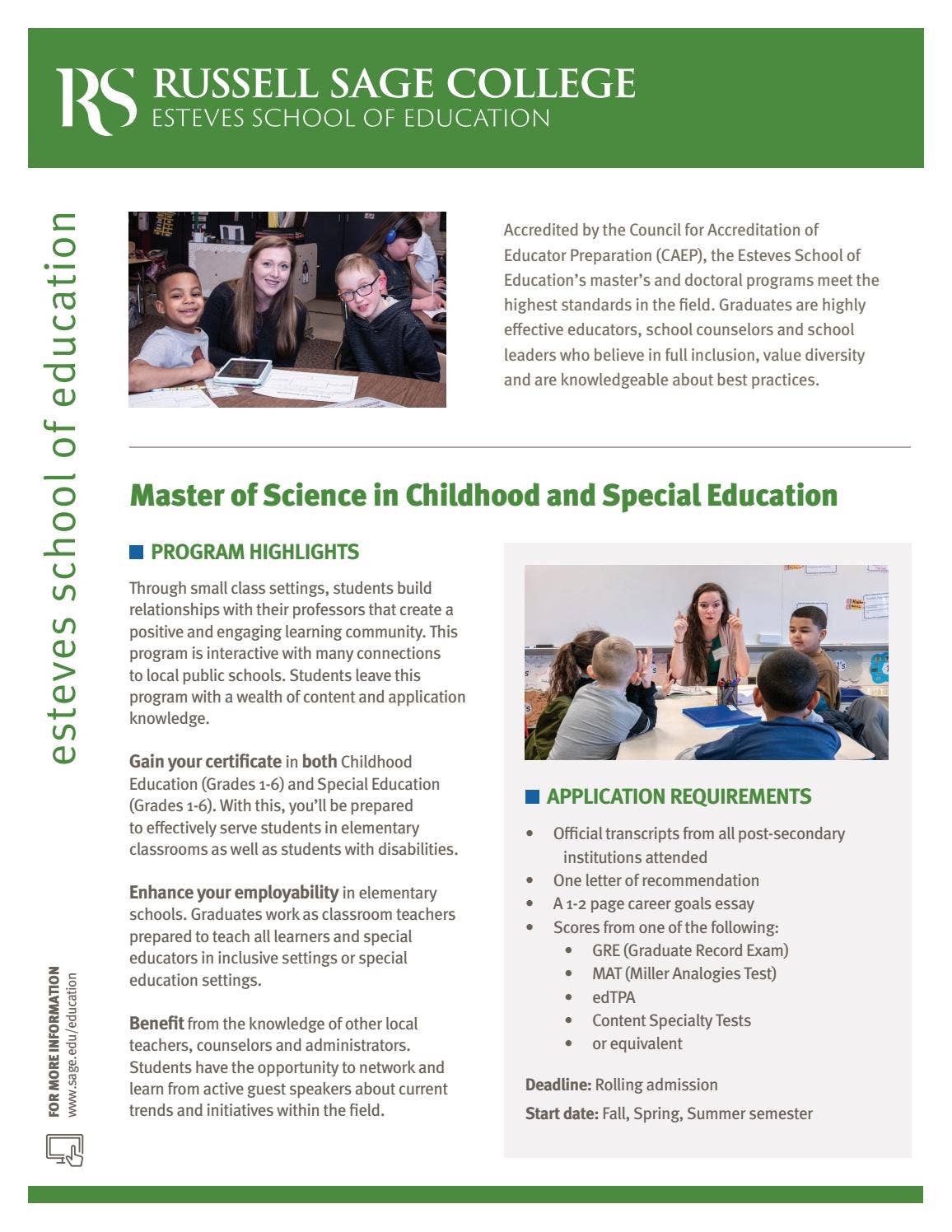 Master of Science in Childhood and Special Education by Spark451 - Issuu