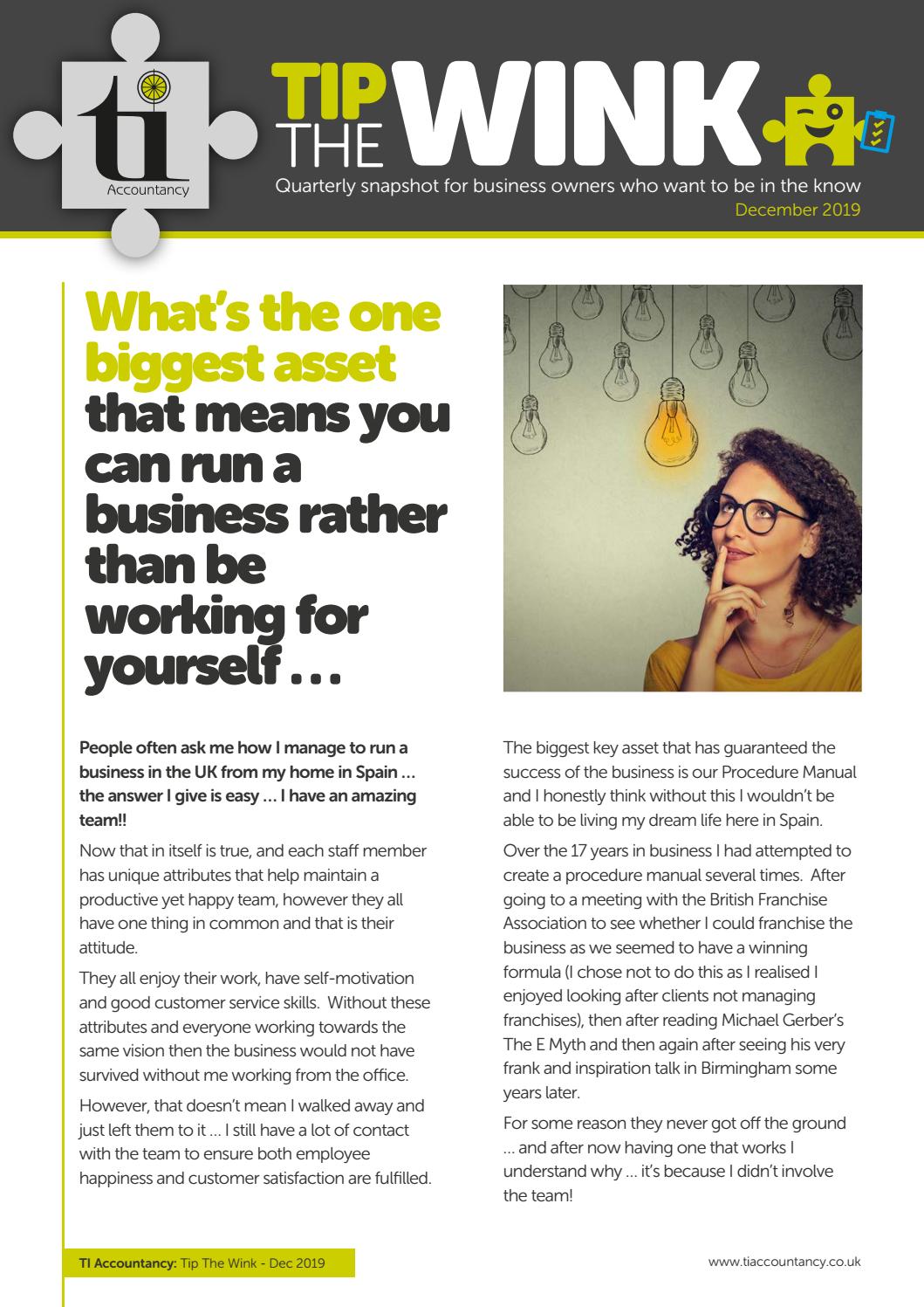 Tip The Wink 2019 by TI Accountancy Limited Issuu