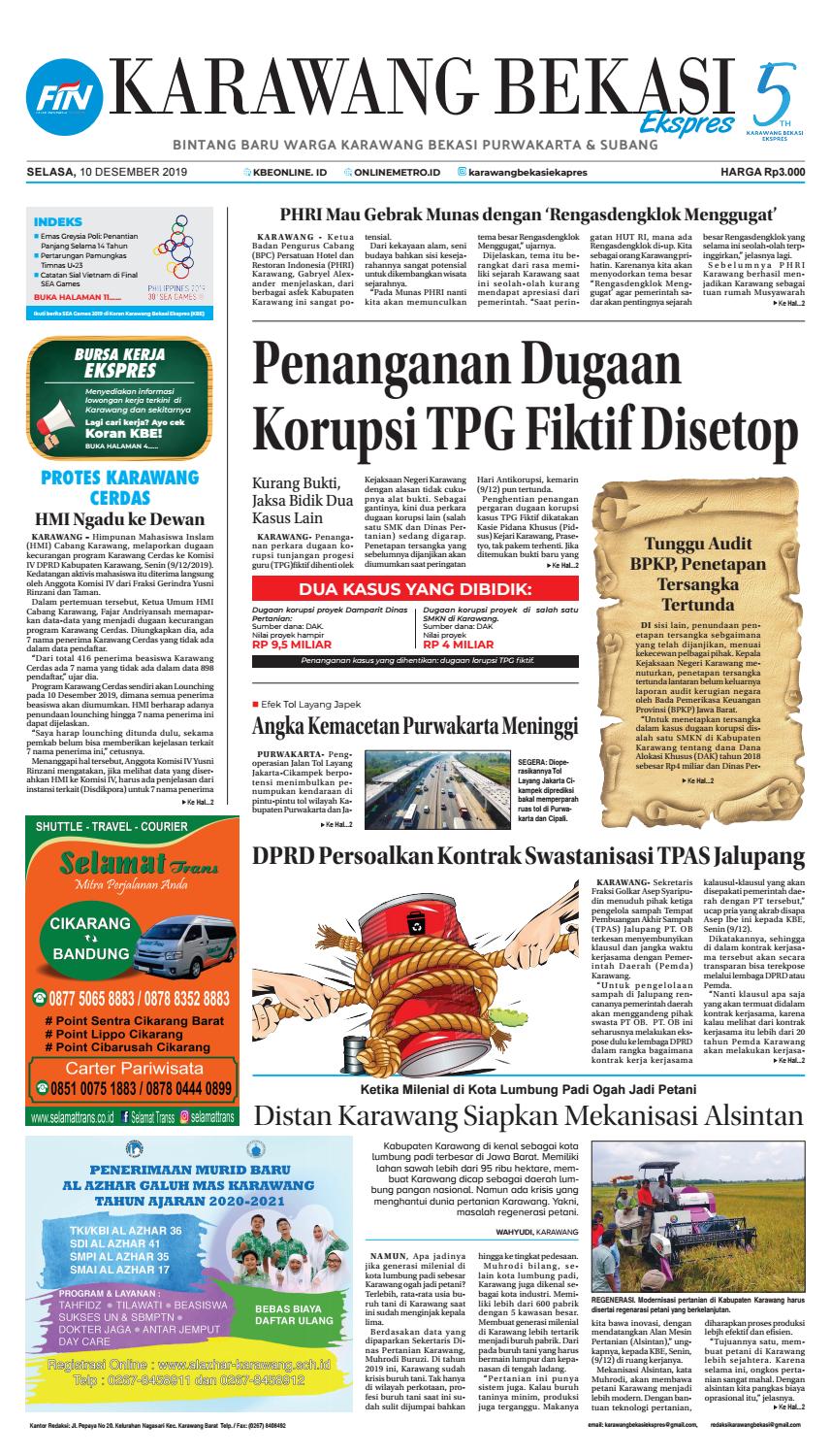 Karawang Bekasi Ekspres 10 Desember 2019 By Karawang Bekasi Karawang Bekasi Ekspres 10 Desember 2019 By Karawang Bekasi