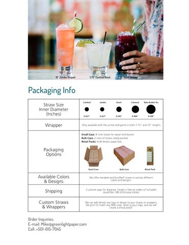 Green 灯饰 Paper 2020 目录 - 100% Marine Degradable Paper Straws 第 9 页