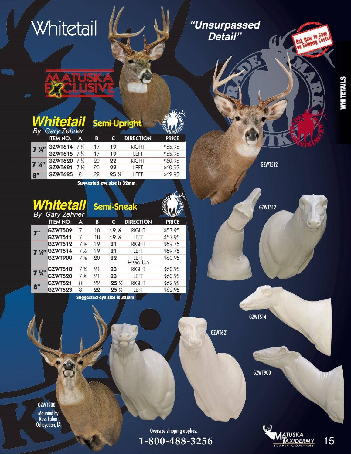WhiteTails Nakamu まとめ売り 2020 Catalog | Matuska Taxidermy Supply Co. by Matuska Taxidermy