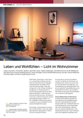 licht.wissen 14 „Licht für Wohnräume" 第 10 页