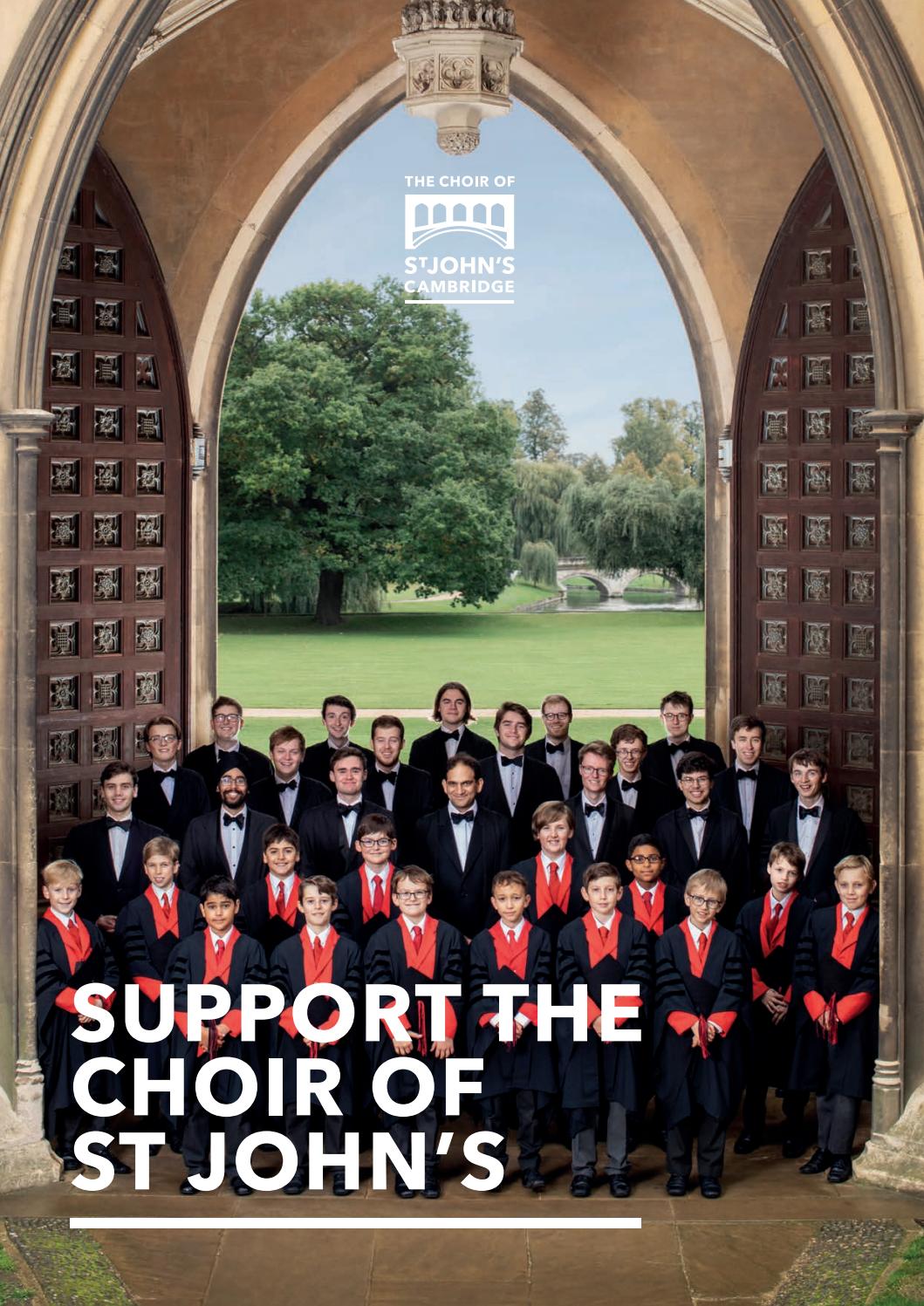 Support the Choir of St John's by St John's College, Cambridge - Issuu