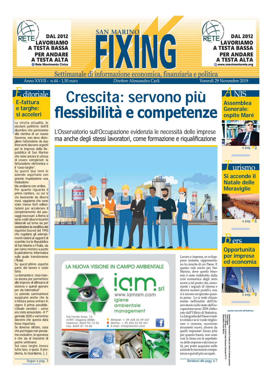 Fixing Nr 44 29 Novembre 2019 By San Marino Fixing Issuu