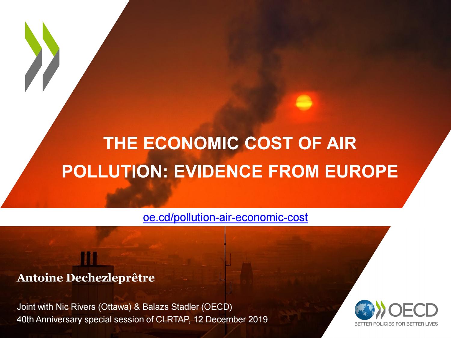 The economic costs of air pollution Evidence from Europe