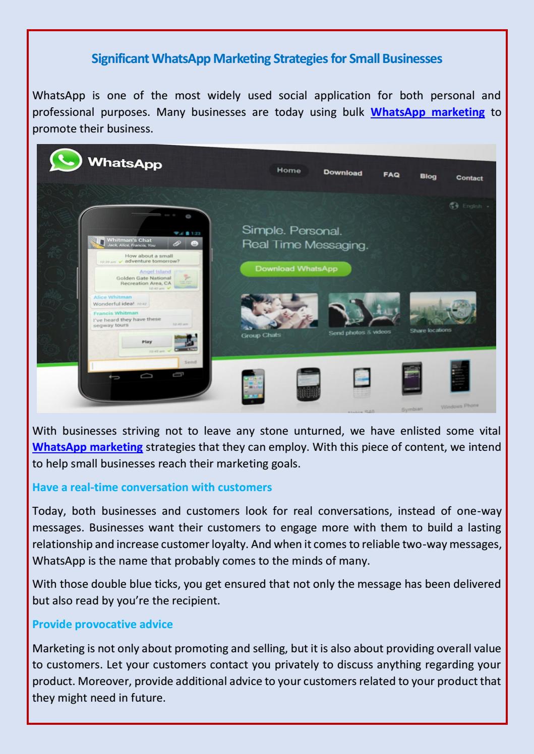 Best WhatsApp marketing software for small businesses