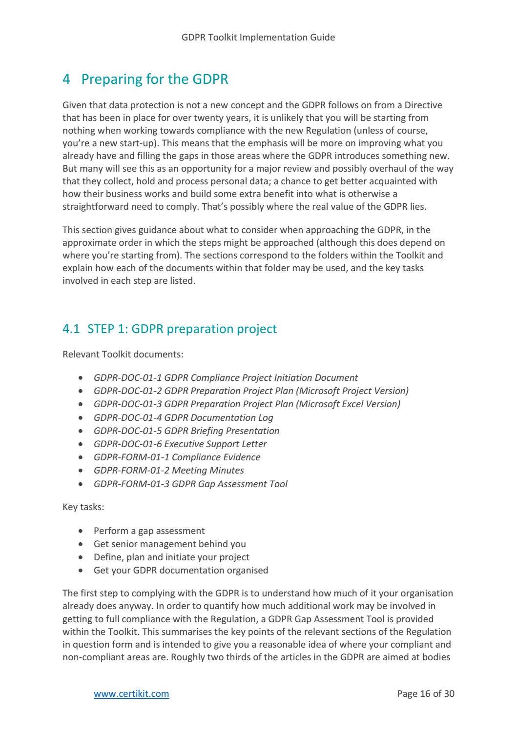 CERTIKIT - GDPR Implementation Guide Version 6 by CertiKit Limited - Issuu