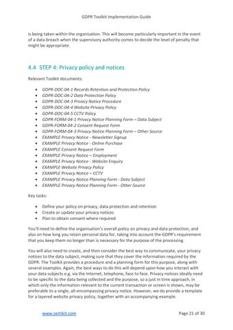 CERTIKIT - GDPR Implementation Guide Version 6 by CertiKit Limited - Issuu