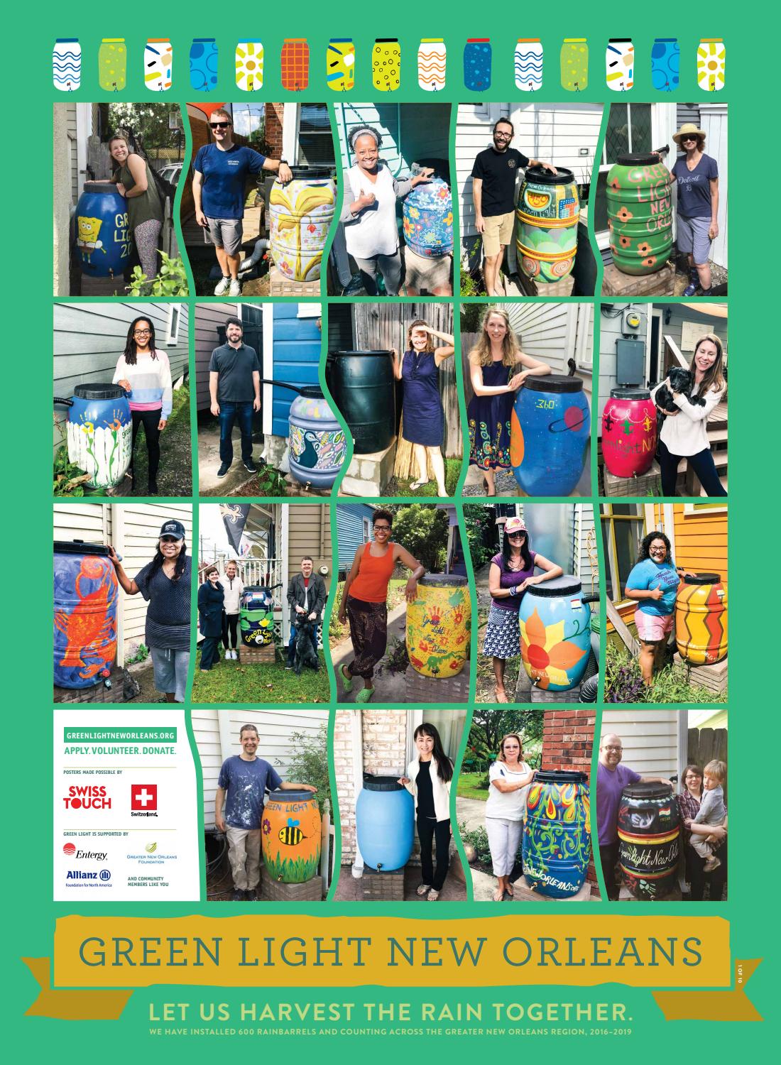 A selection of Green Light New Orleans Rain Barrel Recipients 20162016