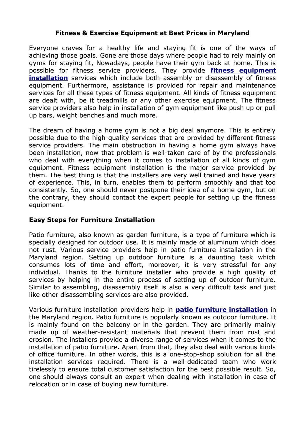 Fitness & Exercise Equipment at Best Prices in Maryland by Treadmills