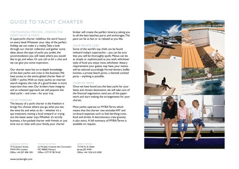Cecil Wright Superyachts for Charter 家具手册 - December 2019 第 2 页