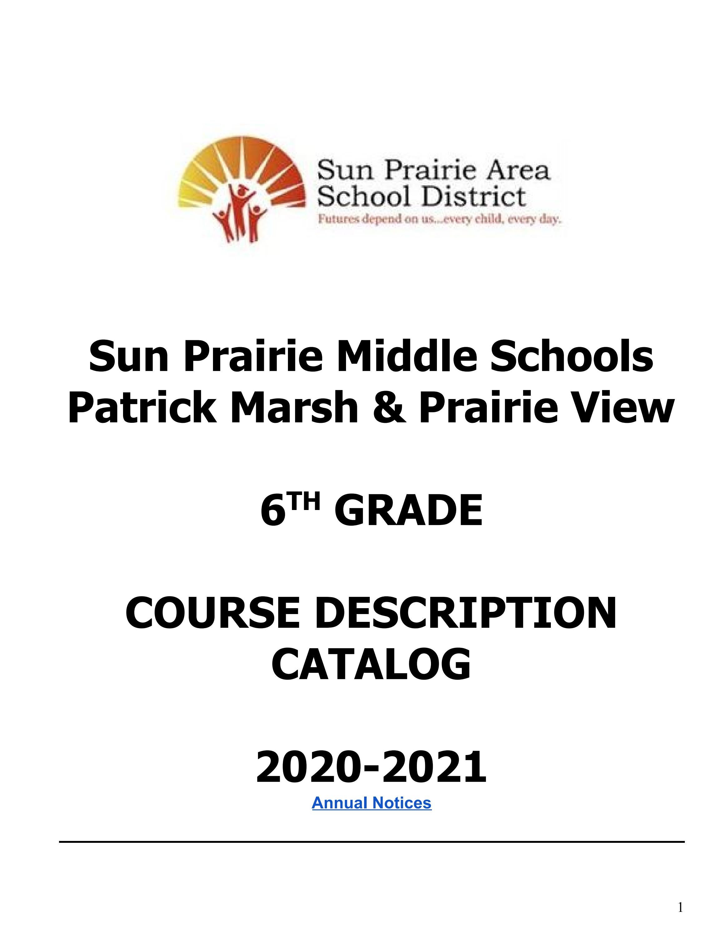 6th Grade Course Catalog For 21 By Sunprairieschools Issuu