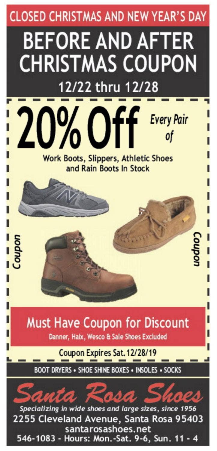 Santa Rosa Shoes Digital Landing page 300x250 by SMIDigital Operations ...
