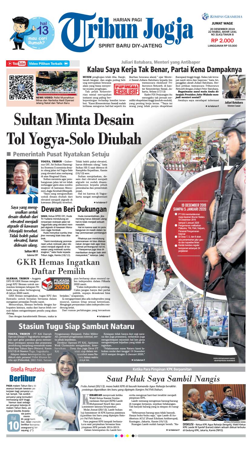 Tribun Jogja 20 12 2019 By Tribun Jogja Issuu