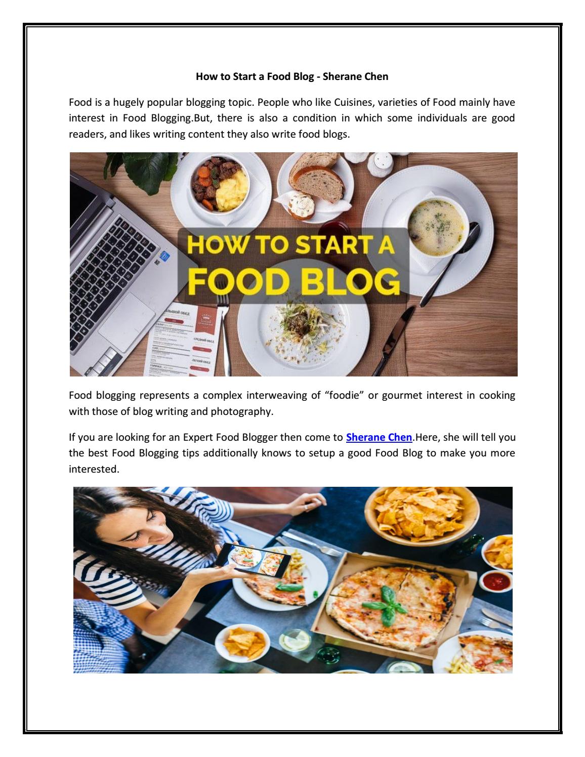 how-to-start-a-food-blog-sherane-chen-by-sherane-chen-issuu